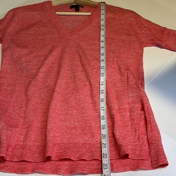 J. Crew Merino Linen Pink V-Neck Sweater Size Extra Small - Picture 6 of 8